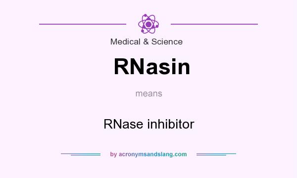 What does RNasin mean? It stands for RNase inhibitor