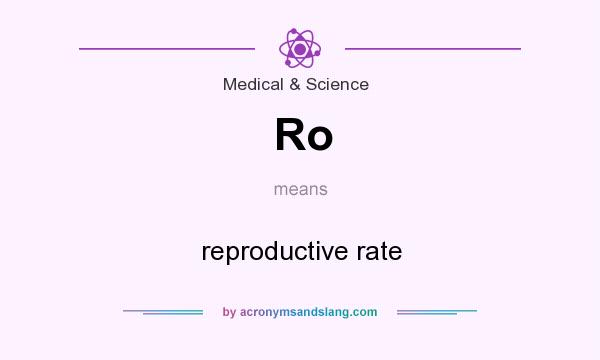 What does Ro mean? It stands for reproductive rate