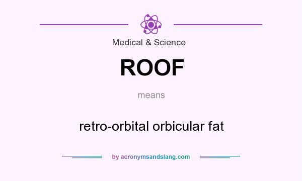 What does ROOF mean? It stands for retro-orbital orbicular fat