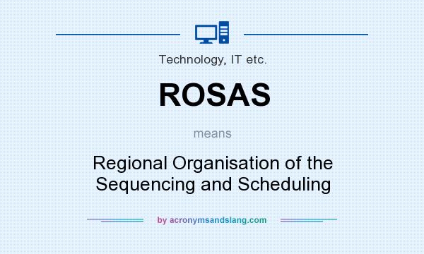 What does ROSAS mean? It stands for Regional Organisation of the Sequencing and Scheduling