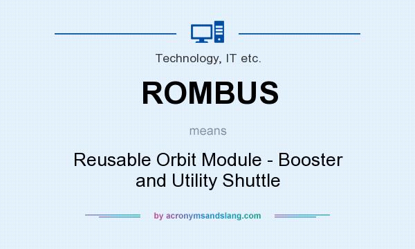 What does ROMBUS mean? It stands for Reusable Orbit Module - Booster and Utility Shuttle