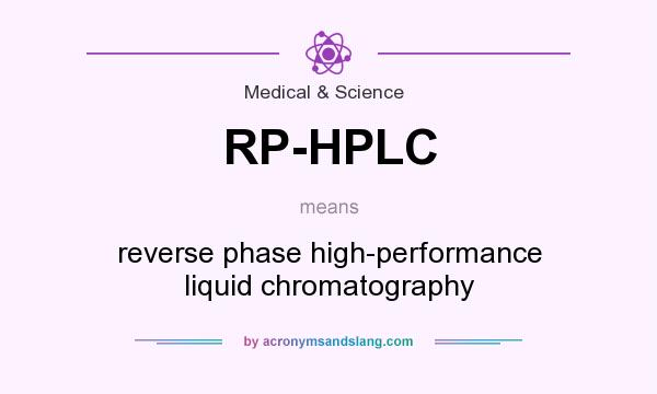 What does RP-HPLC mean? It stands for reverse phase high-performance liquid chromatography