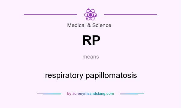 What does RP mean? It stands for respiratory papillomatosis