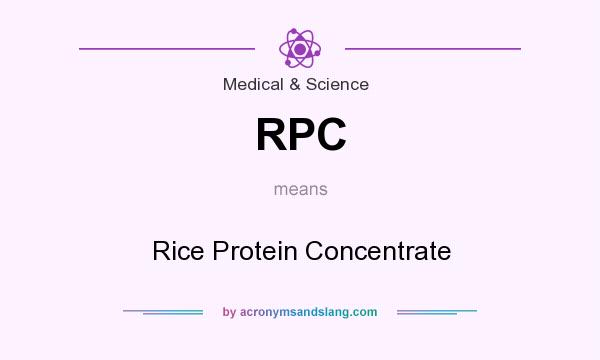 What does RPC mean? It stands for Rice Protein Concentrate