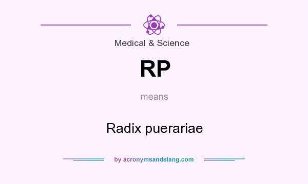 What does RP mean? It stands for Radix puerariae