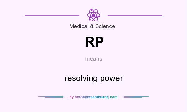 What does RP mean? It stands for resolving power