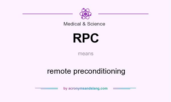 What does RPC mean? It stands for remote preconditioning