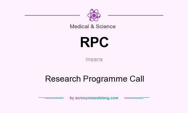 What does RPC mean? It stands for Research Programme Call