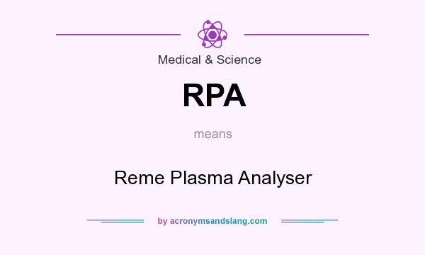 What does RPA mean? It stands for Reme Plasma Analyser