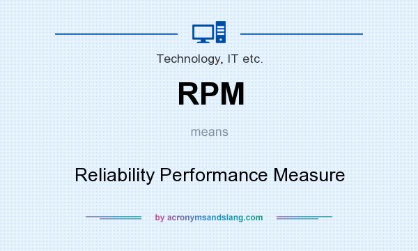 What does RPM mean? It stands for Reliability Performance Measure
