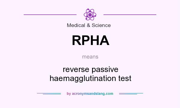 What does RPHA mean? It stands for reverse passive haemagglutination test