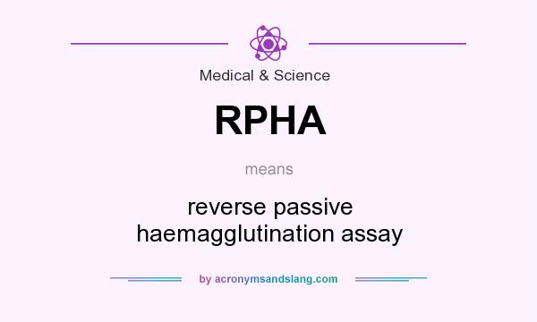 What does RPHA mean? It stands for reverse passive haemagglutination assay