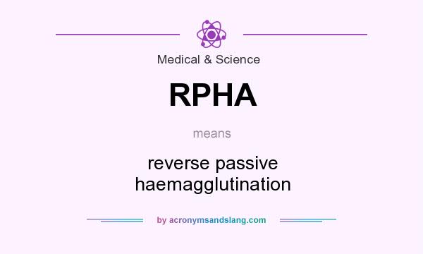 What does RPHA mean? It stands for reverse passive haemagglutination