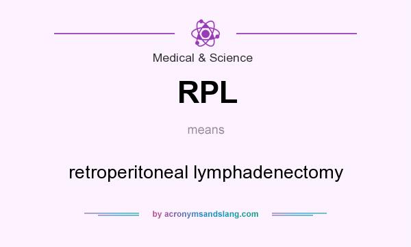 What does RPL mean? It stands for retroperitoneal lymphadenectomy