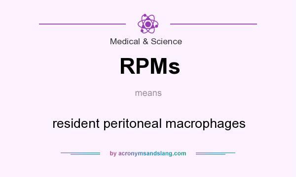 What does RPMs mean? It stands for resident peritoneal macrophages