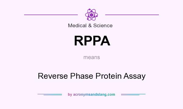 What does RPPA mean? It stands for Reverse Phase Protein Assay