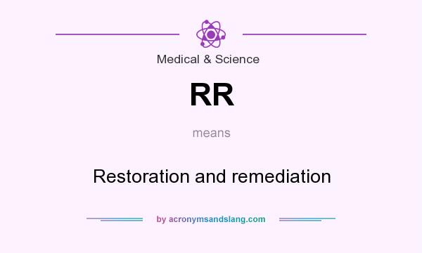 What does RR mean? It stands for Restoration and remediation