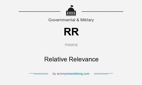 What does RR mean? It stands for Relative Relevance