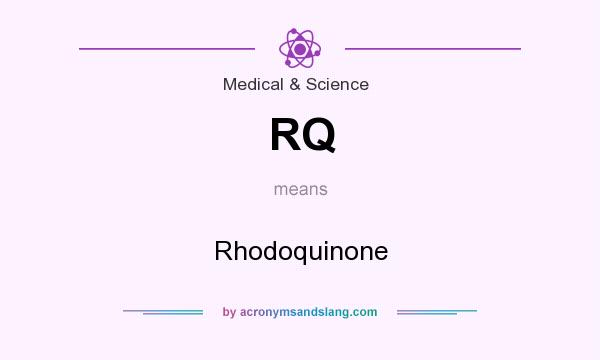 What does RQ mean? It stands for Rhodoquinone