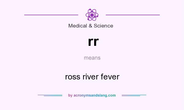 What does rr mean? It stands for ross river fever