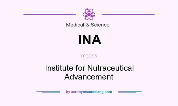 What does INA mean? It stands for Institute for Nutraceutical Advancement