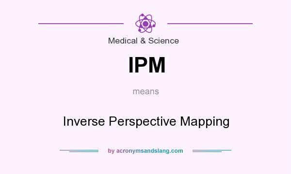 What does IPM mean? It stands for Inverse Perspective Mapping