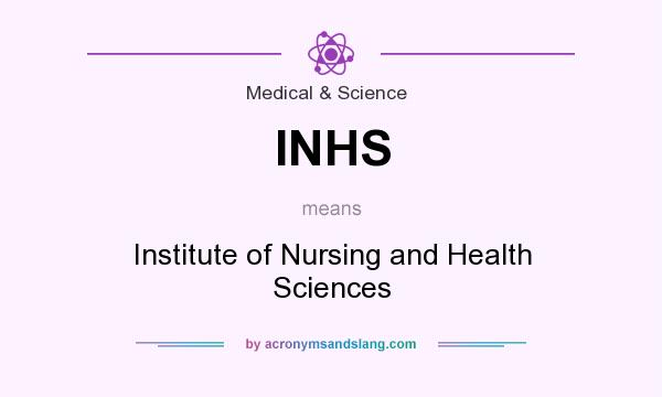 What does INHS mean? It stands for Institute of Nursing and Health Sciences