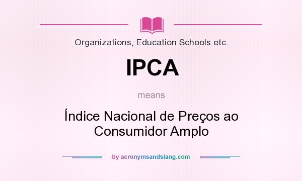 What does IPCA mean? It stands for Índice Nacional de Preços ao Consumidor Amplo