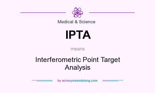 What does IPTA mean? It stands for Interferometric Point Target Analysis