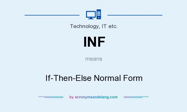 What does INF mean? It stands for If-Then-Else Normal Form