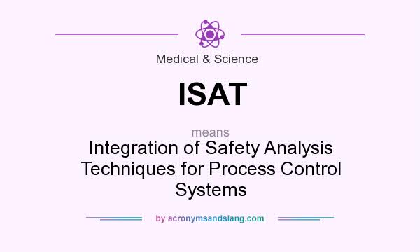 What does ISAT mean? It stands for Integration of Safety Analysis Techniques for Process Control Systems