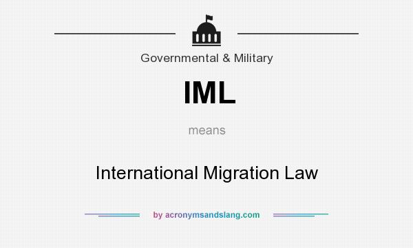 What does IML mean? It stands for International Migration Law