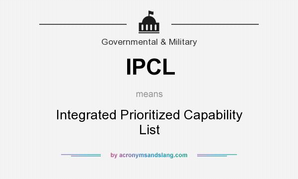 What does IPCL mean? It stands for Integrated Prioritized Capability List