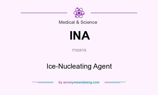 What does INA mean? It stands for Ice-Nucleating Agent
