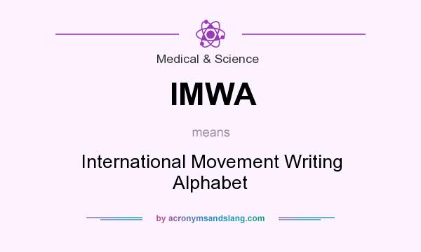 What does IMWA mean? It stands for International Movement Writing Alphabet