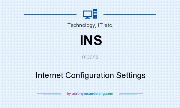 What does INS mean? It stands for Internet Configuration Settings