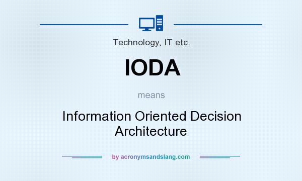 What does IODA mean? It stands for Information Oriented Decision Architecture