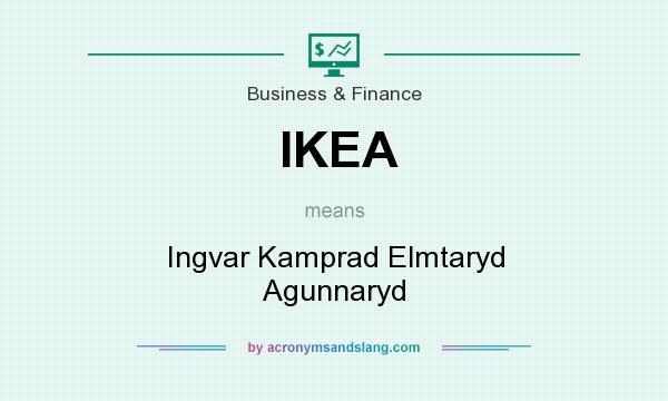 What does IKEA mean? It stands for Ingvar Kamprad Elmtaryd Agunnaryd