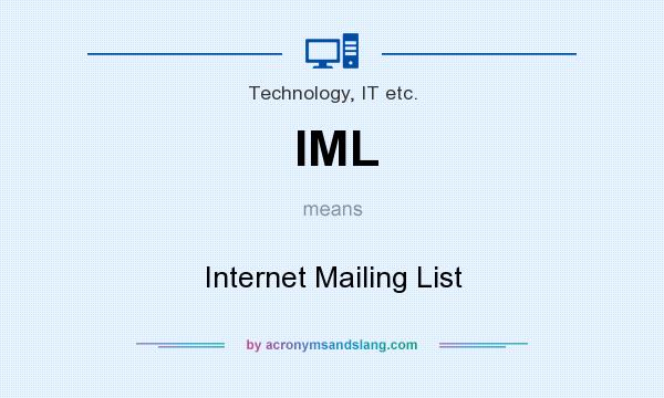 What does IML mean? It stands for Internet Mailing List