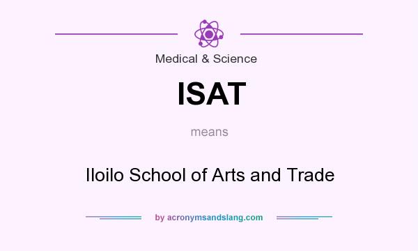 What does ISAT mean? It stands for Iloilo School of Arts and Trade