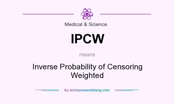 What does IPCW mean? It stands for Inverse Probability of Censoring Weighted