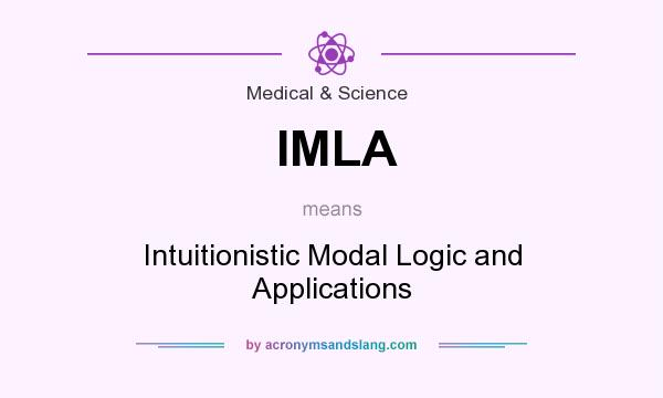 What does IMLA mean? It stands for Intuitionistic Modal Logic and Applications