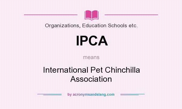 What does IPCA mean? It stands for International Pet Chinchilla Association