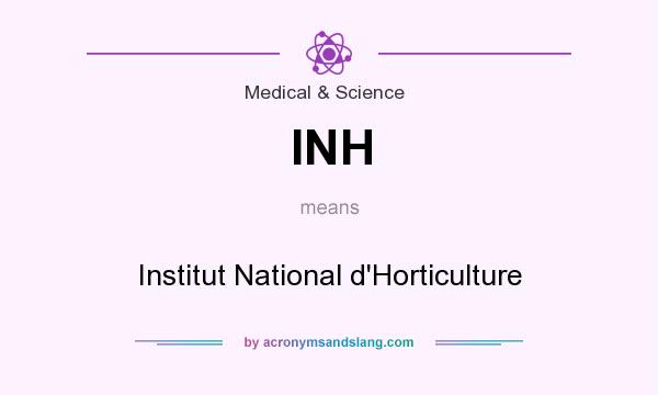 What does INH mean? It stands for Institut National d`Horticulture