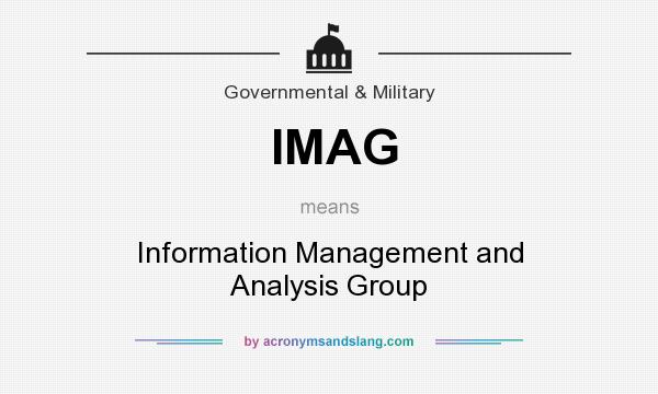 What does IMAG mean? It stands for Information Management and Analysis Group