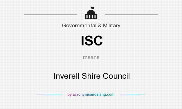 What does ISC mean? It stands for Inverell Shire Council