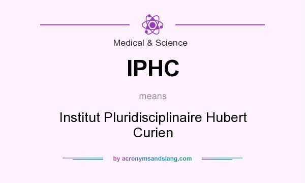 What does IPHC mean? It stands for Institut Pluridisciplinaire Hubert Curien