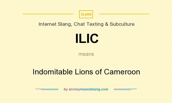 What does ILIC mean? It stands for Indomitable Lions of Cameroon