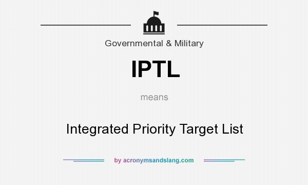 What does IPTL mean? It stands for Integrated Priority Target List