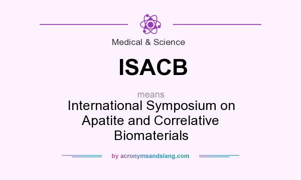 What does ISACB mean? It stands for International Symposium on Apatite and Correlative Biomaterials
